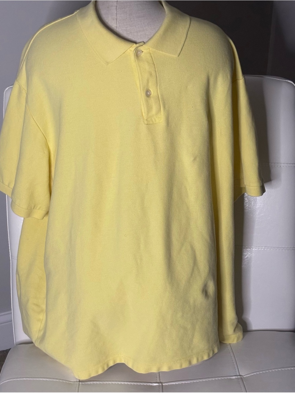 Chaps Men's Pale Yellow Polo Shirt